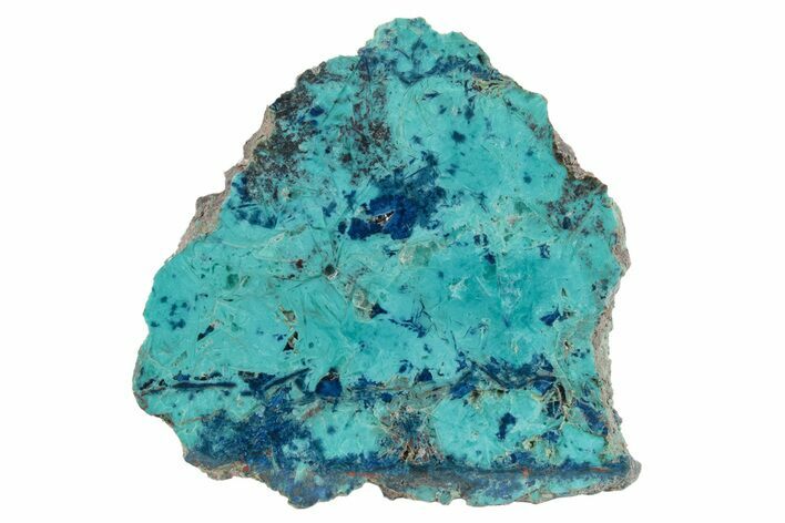 Colorful Chrysocolla and Shattuckite Slab - Mexico #236818